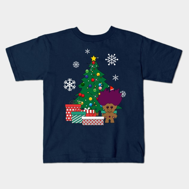Troll Doll Around The Christmas Tree Kids T-Shirt by Nova5